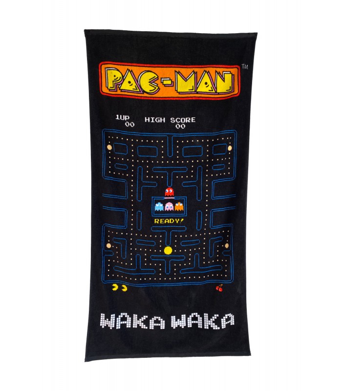 Baumwollhandtuch | Badetuch Pac-Man The Chase 75x150