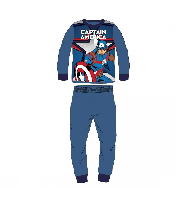 Jungen Schlafanzug Captain America blau 104-158 cm