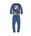 Jungen Schlafanzug Captain America blau 104-158 cm