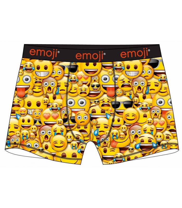 Herren Boxershorts Emoji Gelb S/M