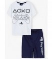 Weißer Playstation-Pyjama für Kinder 116-152 cm