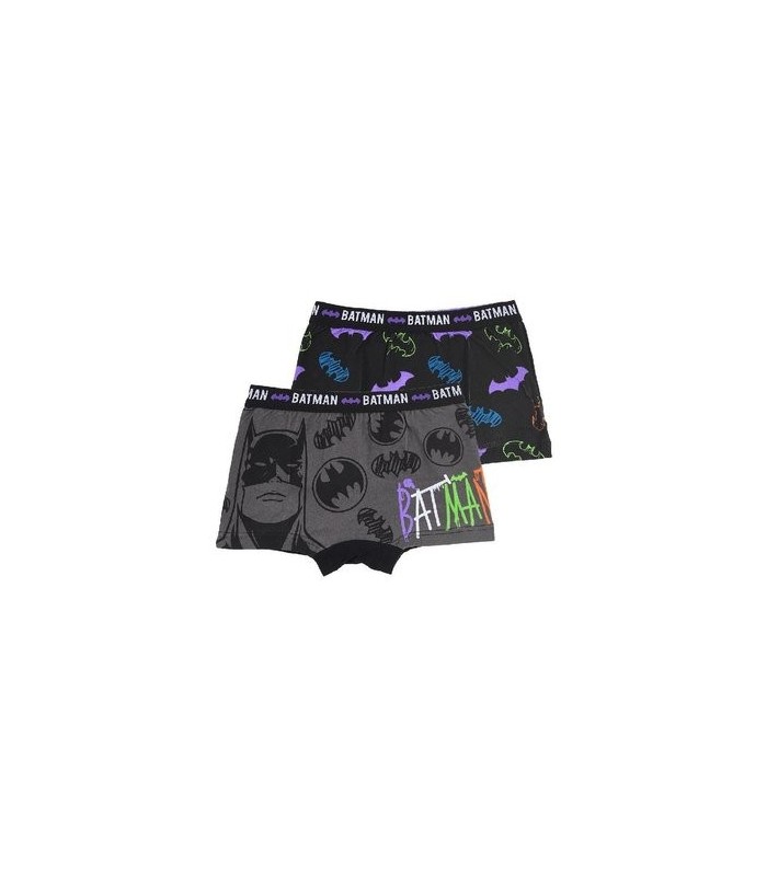 Chlapčenské boxerky Batman set šedej/čiernej 2ks