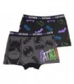 Chlapčenské boxerky Batman set šedej/čiernej 2ks