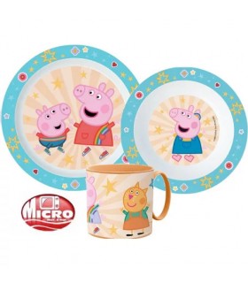 PEPPA WIG KUNSTSTOFF-GESCHIRR-SET MIT BECHER