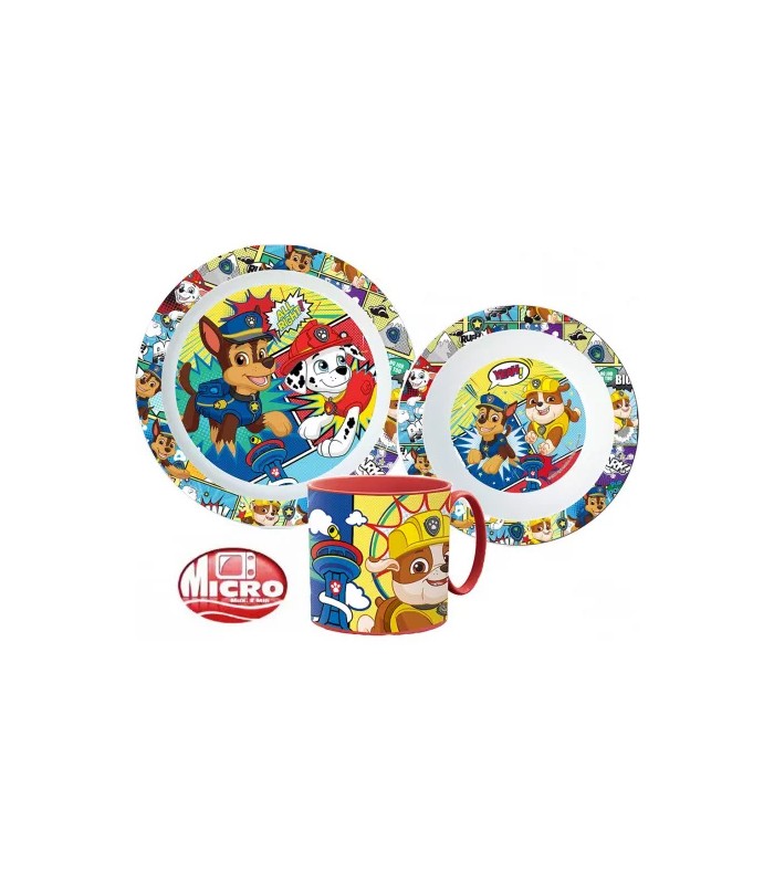 PAW PATROL KUNSTSTOFF-GESCHIRR-SET MIT BECHER