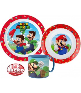 SADA PLASTOVÉHO NÁDOBÍ SUPER MARIO S KELÍMKEM