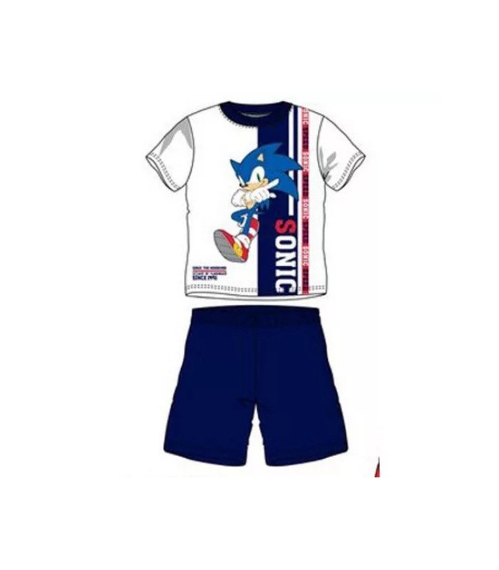 Blauer Kinderschlafanzug Sonic 98-128 cm