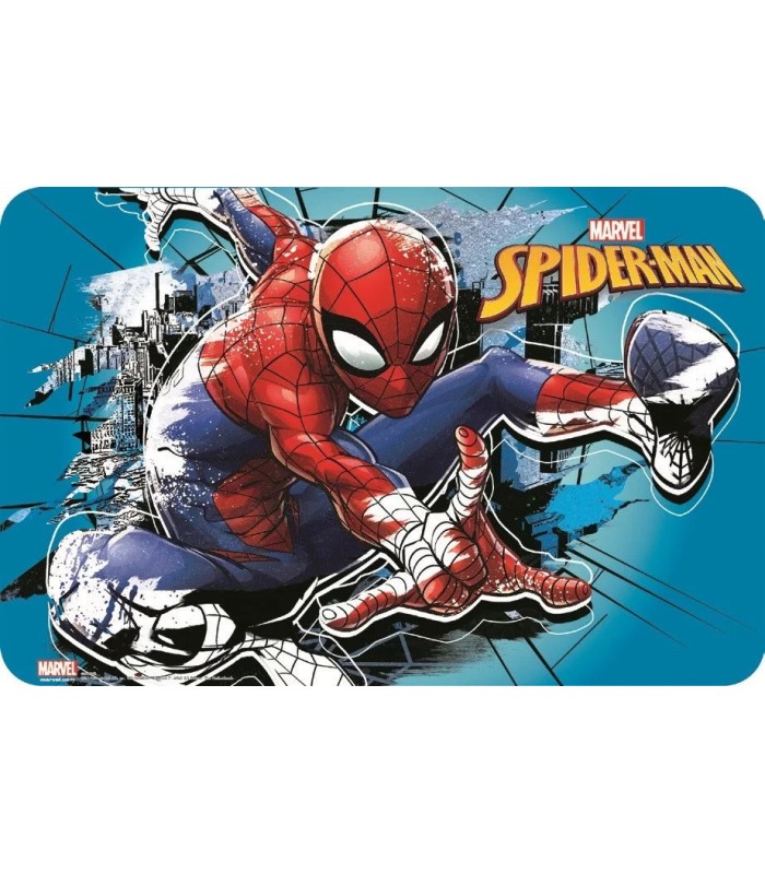 Essmatte Marvel Spiderman an der Wand 43x28 cm