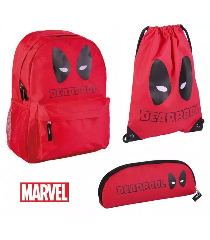 SET batoh, vak a penál Deadpool Marvel