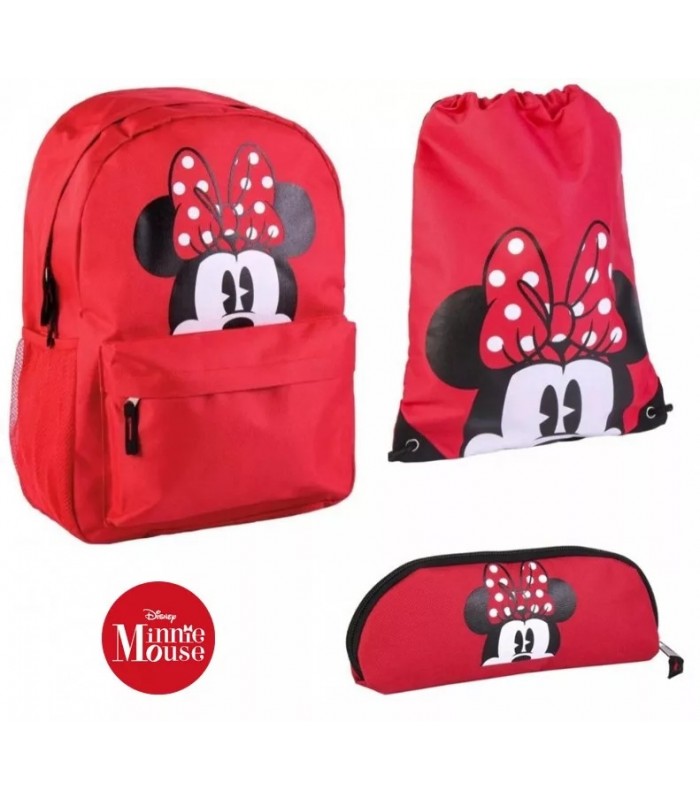 Minnie Mouse Rucksack, Tasche und Federmäppchen SET