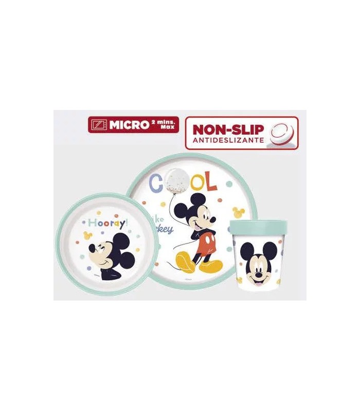 SADA PLASTOVÉHO RIADU Mickey Mouse S KELÍMKOM protišmykové