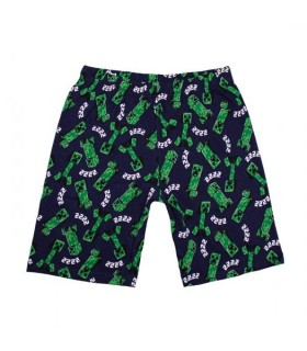 Kinderpyjama Minecraft Greencreeper mit Shorts 116-152 cm