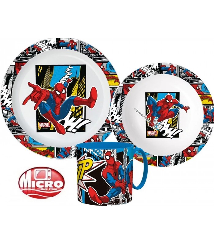 Sada plastového riadu Marvel Spiderman s kelímkom