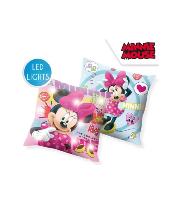 LED svítící polštářek Minnie Mouse 40x40 cm