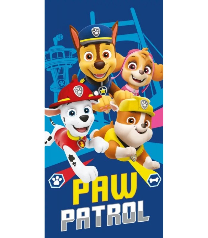 Baumwollhandtuch | Handtuch Paw patrol blau 70x140