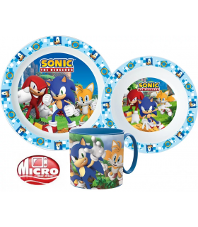 Sada plastového riadu Ježko Sonic s kelímkom