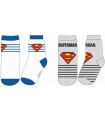 Kindersocken Superman weiß und grau 2 Stück 23-34