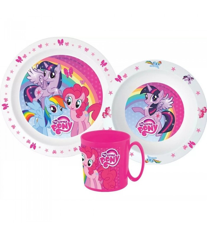 Set Kunststoffgeschirr Little Pony mit Tasse