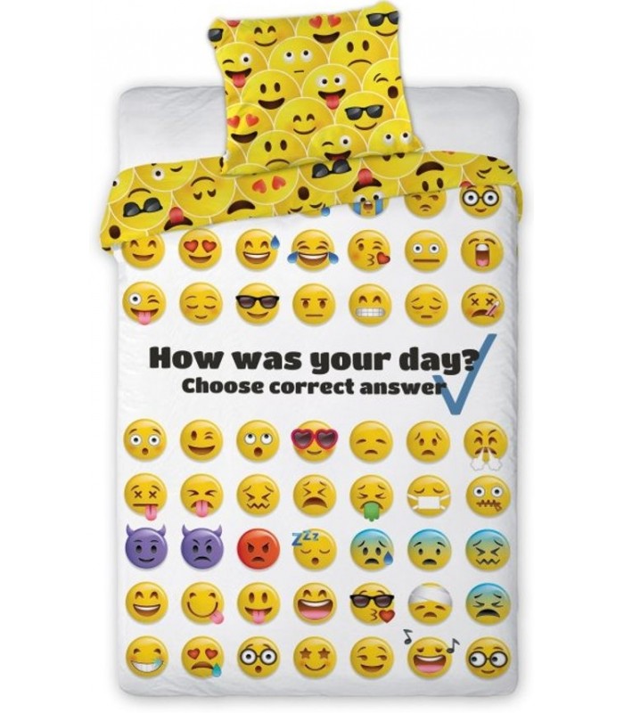 Baumwollbettwäsche Emoji 140x200 + 70x90 cm