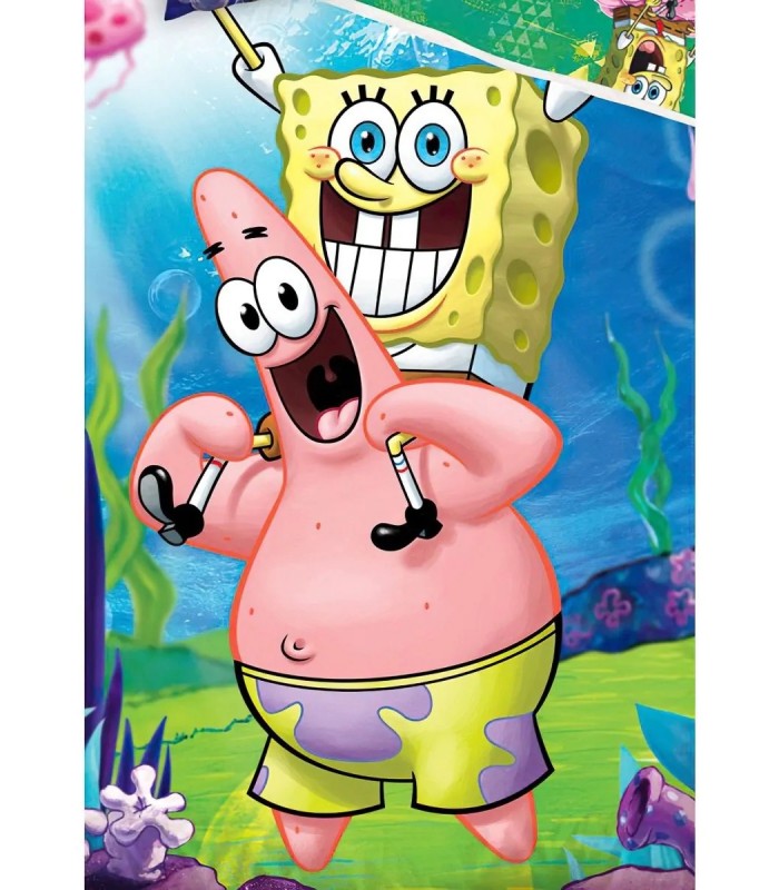 Dětské povlečení Sponge Bob a Patrik 140x200 + 70x90 cm