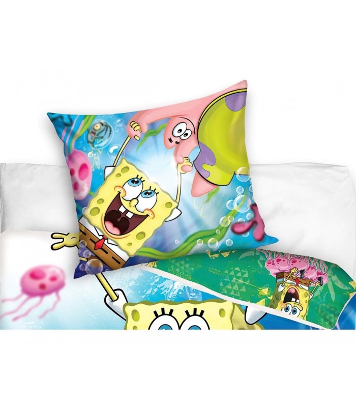 Dětské povlečení Sponge Bob a Patrik 140x200 + 70x90 cm