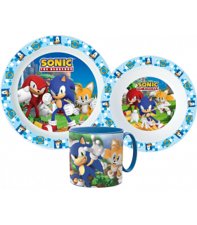 Kunststoffgeschirrset Hedgehog Sonic mit Tasse