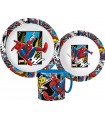 Marvel Spiderman Geschirrset aus Kunststoff mit Tasse