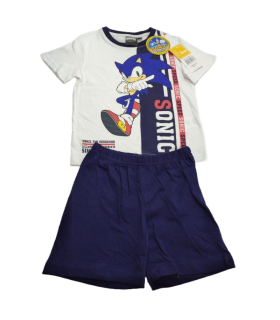 Blauer Kinderschlafanzug Sonic 98-128 cm