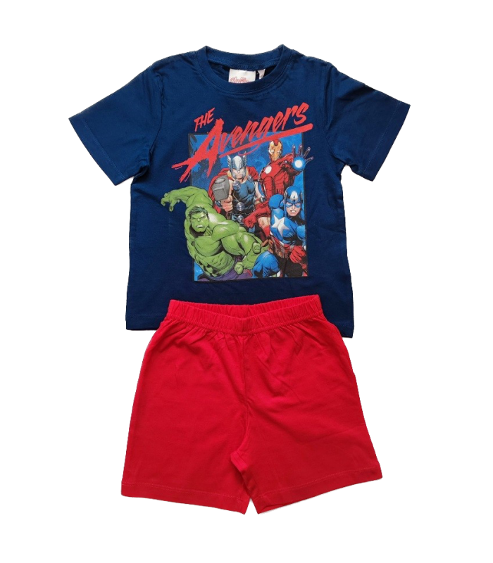 Kinderpyjama Avengers Blaues T-Shirt 98-128