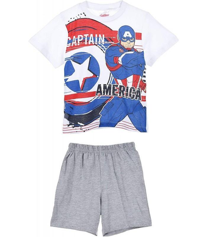 Jungen Schlafanzug Captain America weiß 4A/10A