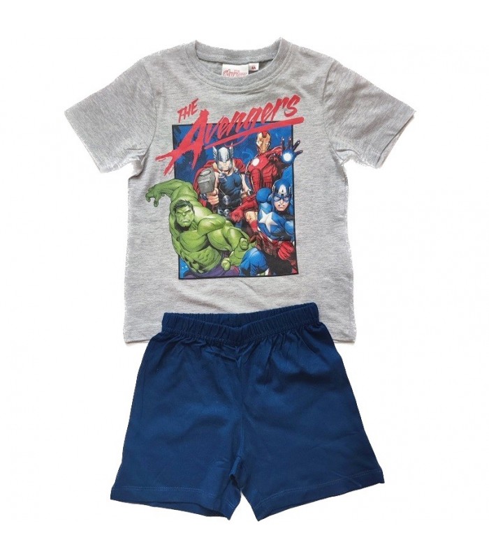 Kinderpyjama Avengers graues T-Shirt 98-128 cm