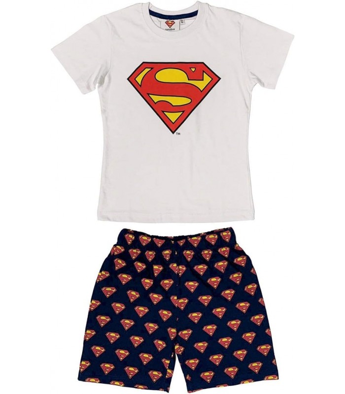 Jungen Schlafanzug Superman weiß 116-146 cm