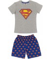 Jungen Schlafanzug Superman grau 116-146 cm