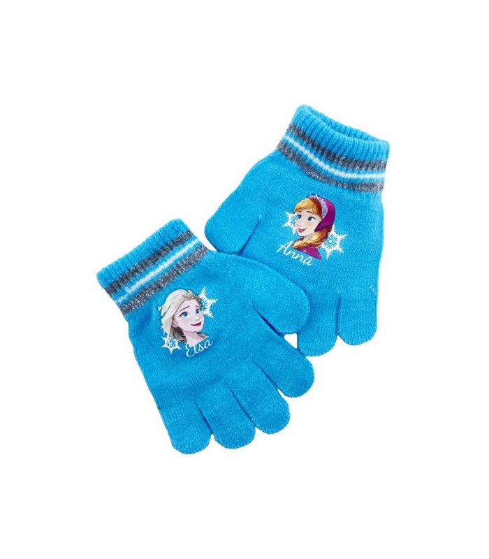 Kinderhandschuhe Frozen Elsa und Anna hellblau