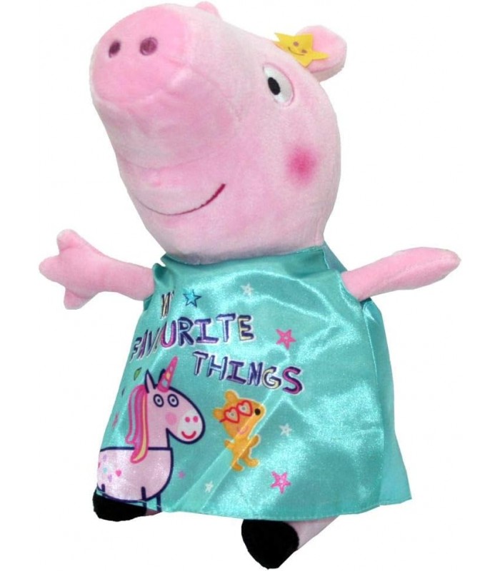 Plyšák Peppa Pig Pepina s jednorožcom tyrkys 20/30 cm