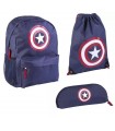 SET Rucksack, Tasche und Federmäppchen Captain America Marvel