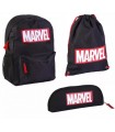 SET Rucksack, Tasche und Federmäppchen MARVEL Logo