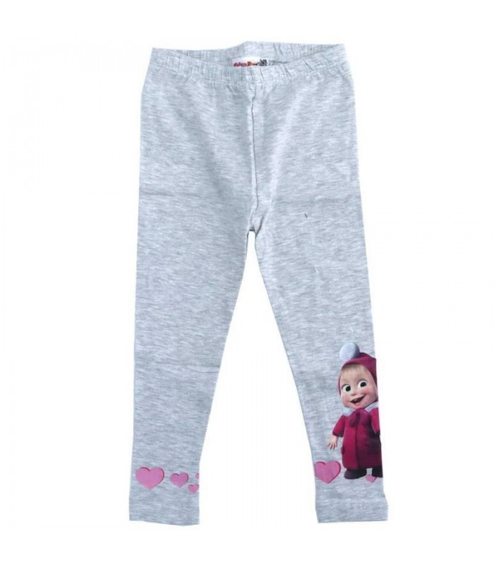 Leggings für Mädchen Mascha und der Bär grau 98-128 cm