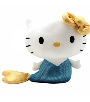 Plüsch Hello Kitty Meerjungfrau blau 20 cm