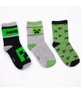 Kindersocken Minecraft 3 Paar 35-38 cm