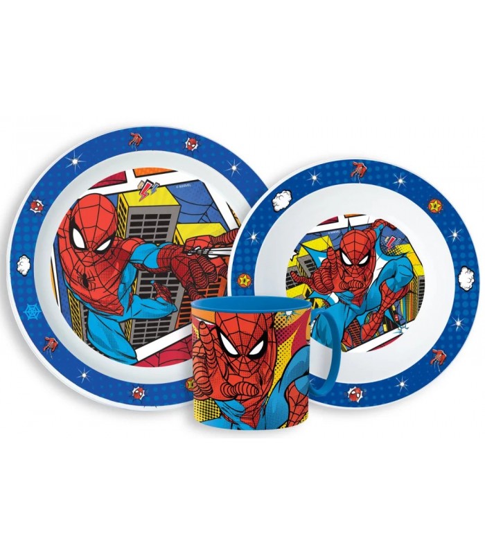 copy of Marvel Spiderman Geschirrset aus Kunststoff mit Tasse