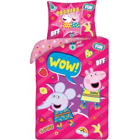 Bavlněné povlečení Peppa Pig WOW 140x200 + 70x90 cm