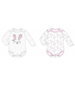 Babybody-Set für Mädchen Hase und Teddy 68-92 cm