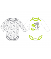 Babybody-Set für Jungen Krokodil und Teddybär 74-86 cm