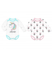 Mädchen Baby Body Set Einhorn und Hase 68-86 cm