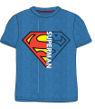 Kinder-Baumwoll-T-Shirt Superman blau 104-134 cm