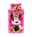 Bavlněné povlečení Disney Minnie srdce 140x200 + 70x90 cm